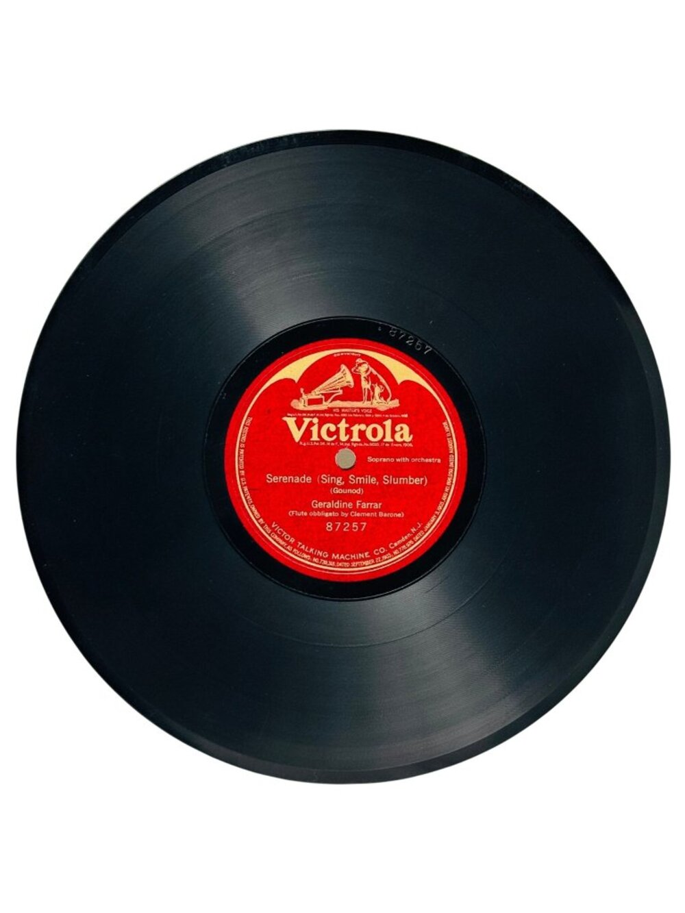 Geraldine Farrar Serenade Sing Smile Slumber 10in Shellac 78 Victrola 87257